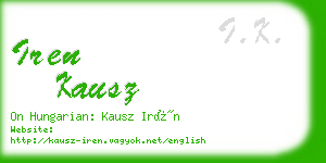 iren kausz business card